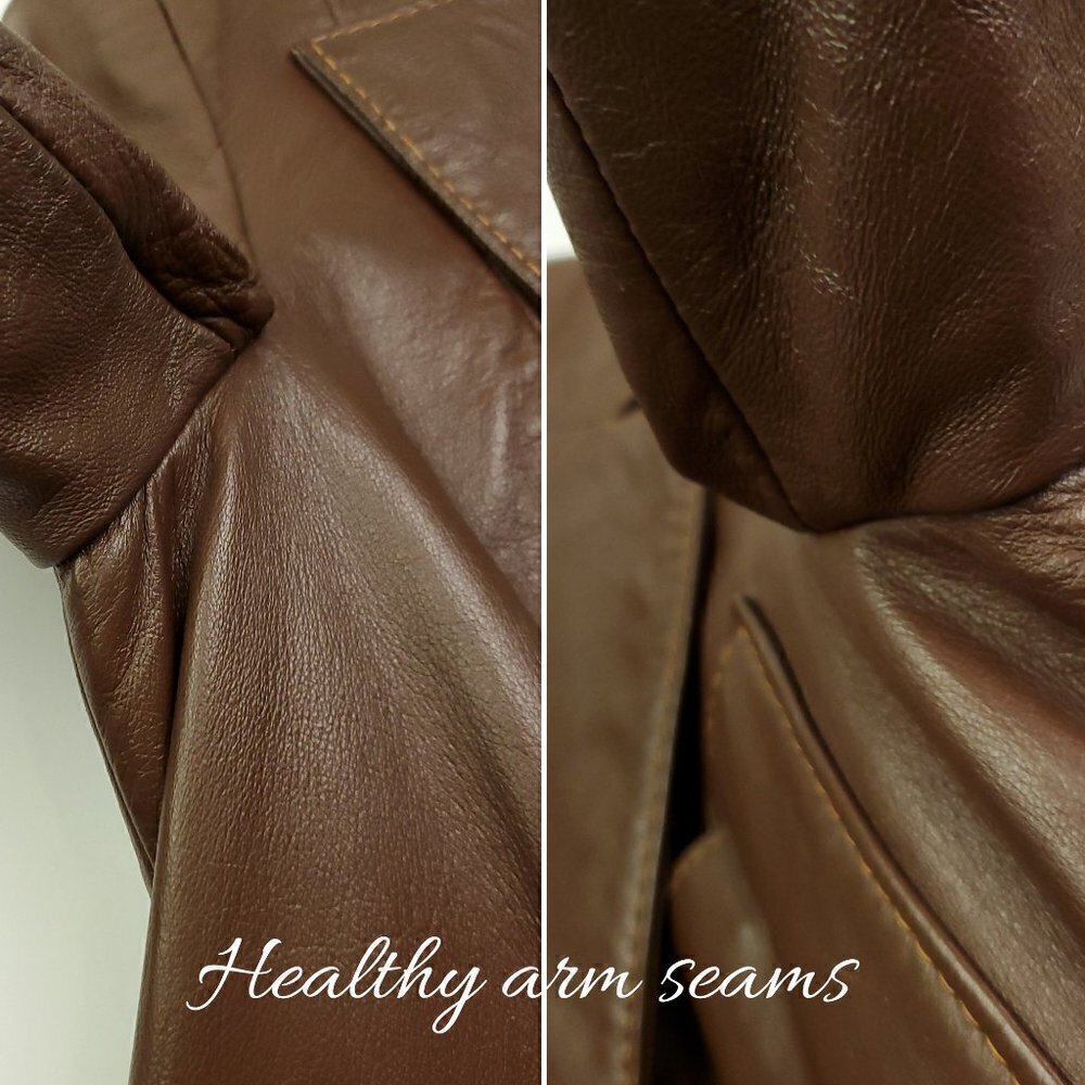 Echtes Leder Futter Leather Jacket Vintage 1970s Germany Women 38 EU (Small US) - Picture 15 of 15